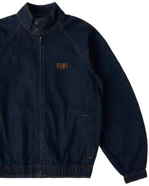 Dime Veste En Jean À Logo Brodé Et Manches Raglan - Bleu