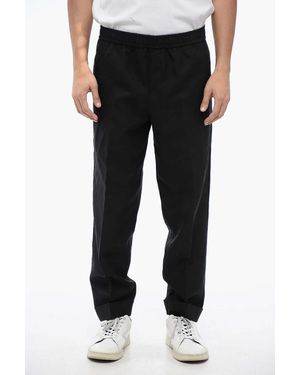Neil Barrett Elastic-Waistband Drawstring-Fastening Chinos - Black