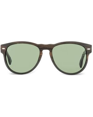 ZEGNA Round-Frame Sunglasses - Green