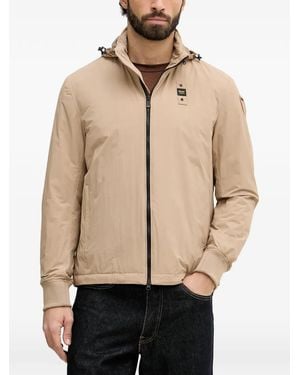 Blauer Dalton Logo-Patch Padded Jacket - Natural