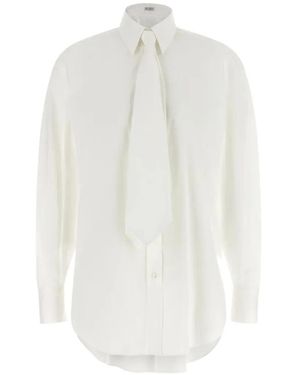 Brunello Cucinelli Tie-Detail Shirt - White