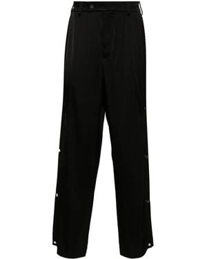 Amiri Logo-Plaque Straight-Leg Pants - Black