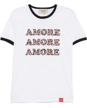 ALESSANDRO ENRIQUEZ Camiseta Con Eslogan Estampado - Blanco