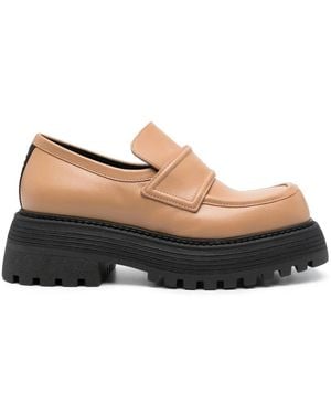 3Juin 65Mm Chunky Leather Loafers - Black