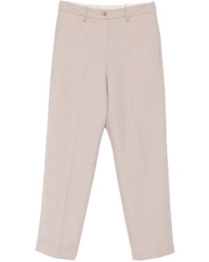 Alysi Pressed-Crease Pants - White