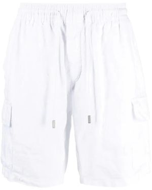 Vilebrequin Drawstring-Fastening Linen Cargo Shorts - White
