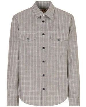 Marni Wool Shirt With Tartan Check - Grey