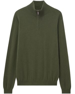 Pringle of Scotland Half-Zip Cashmere Sweater - Green
