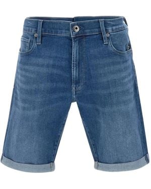 G-Star Shorts Denim Con Risvolto - Blu
