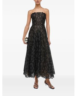 knee length dresses for ladies Vanessa Embellished Bustier Midi Dress – SIMKHAI