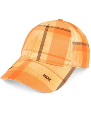 Aape By A Bathing Ape Aapeunvs Checked Baseball Cap - Orange