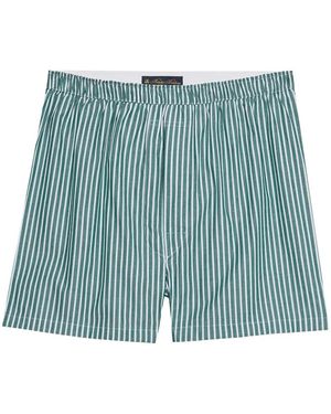 Brooks Brothers Striped Cotton Boxers - Blue