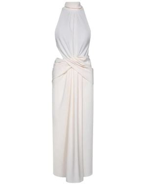 Johanna Ortiz Retro Drape Maxi Dress - White