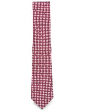 Ferragamo Corbata De Seda Con Motivo - Morado