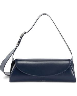 Jil Sander Cannolo Leren Schoudertas - Blauw