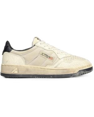 Autry Super Vintage Lace-Up Sneakers - White