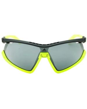 adidas Wraparound-Frame Sunglasses - Green