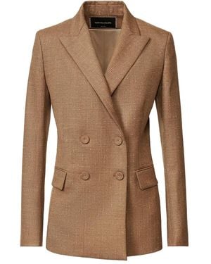 Fabiana Filippi Double-breasted Blazer - Brown