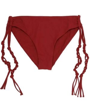 Jil Sander Tie-Detail Bikini Bottoms - Red