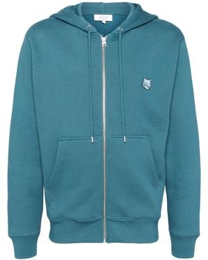 Maison Kitsuné Bold Fox Head Patch Comfort Hooded Jacket - Blue