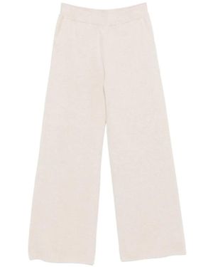 Bompard Pantalones Milano con cintura elástica - Blanco