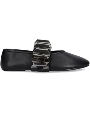 Jeffrey Campbell Ballerina's Met Ronde Neus - Zwart