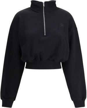 ÉTERNE Sudadera Corta Con Cuello Alto - Azul