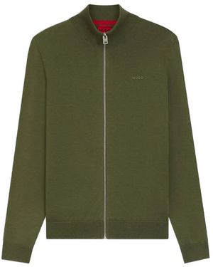 HUGO Zip-Up Cotton Jacket - Green