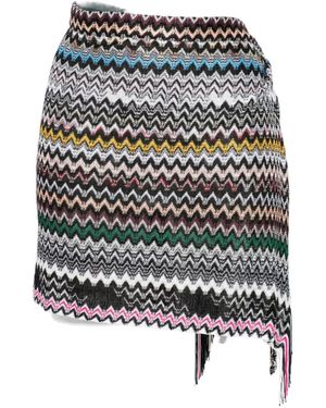 Missoni Fringed Zigzag Skirt - Black