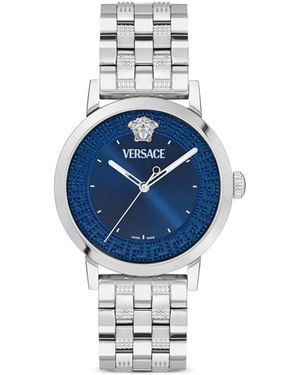 Versace Albireo Greca 40Mm Watch - Blue