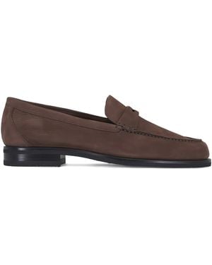 Santoni Penny Loafers - Brown
