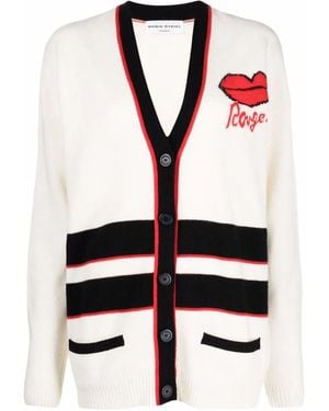 Sonia Rykiel Striped-Trim Long Cardigan - Multicolour