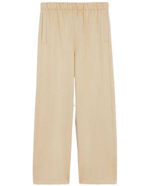 Max Mara Elasticated Palazzo Pants - Natural