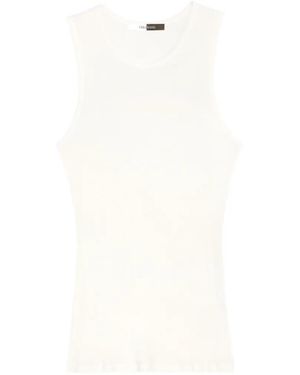 Vera Wang Tessa Ribbed-Knit Tank Top - White