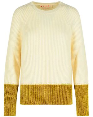 Marni Jersey Con Dobladillo En Contraste - Amarillo