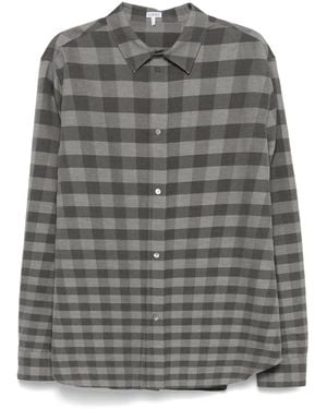 Loewe Cotton Check Twill Shirt - Grey