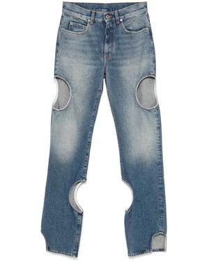 Off-White c/o Virgil Abloh Denim Straight-Leg Jeans - Blue