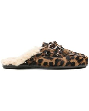POSA Mules À Imprimé Léopard Doublées - Multicolour