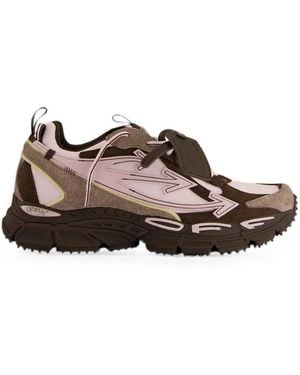Off-White c/o Virgil Abloh Be Right Back Suede Trainers - Brown
