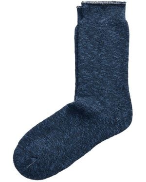 RRL Looped Sock-Crew Sock-Single - Blue