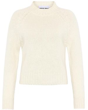 EMERSON RENALDI Ribbed-Knit Raglan-Sleeve Jumper - White