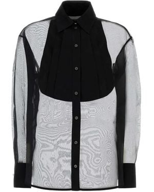 Des Phemmes Sheer Silk Shirt - Black