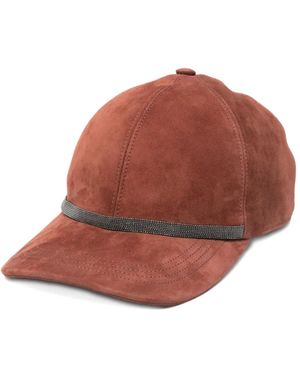 Brunello Cucinelli Bead-Detail Hat - Brown