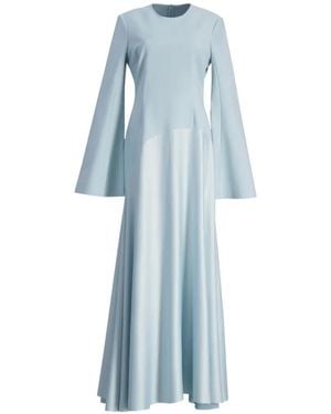 Solace London The Storm Flared-Sleeve Maxi Dress - Blue