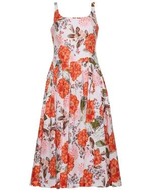 Cara Cara Regio Floral Dress - Red