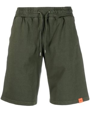 Aspesi Logo-Patch Drawstring-Waistband Shorts - Green