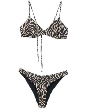 MATINEÉ Bikini Con Estampado De Cebra - Blanco