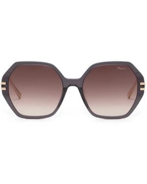 Chopard Geometric-Frame Sunglasses - Pink
