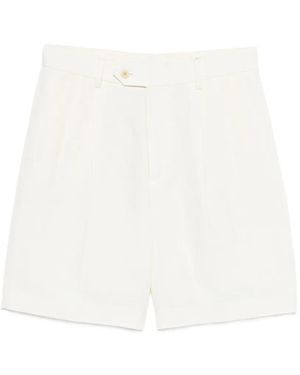 AURALEE Ox Pleated Shorts - White