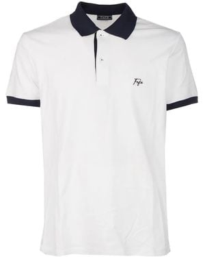 Fefe Contrast-Collar Polo Shirt - White
